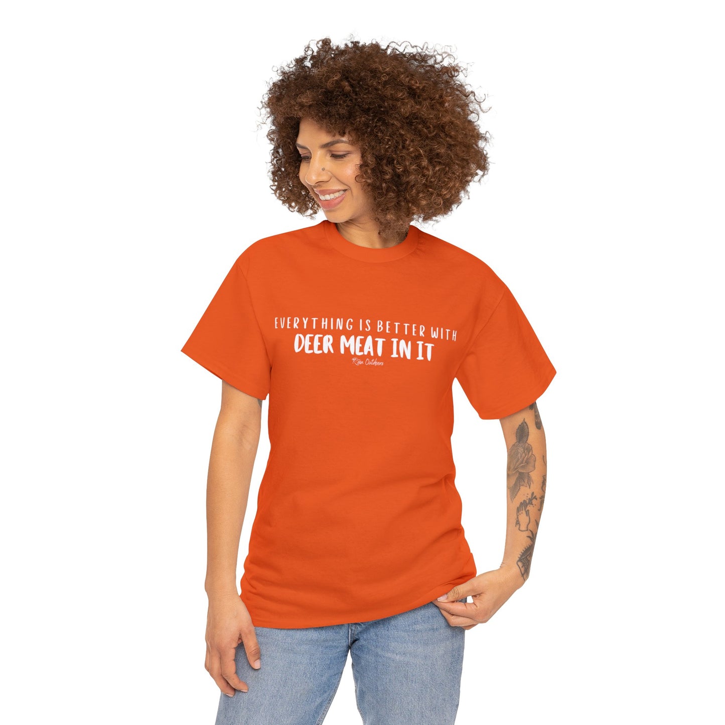 Everything is better with deer meat in it Unisex Heavy Cotton Tee