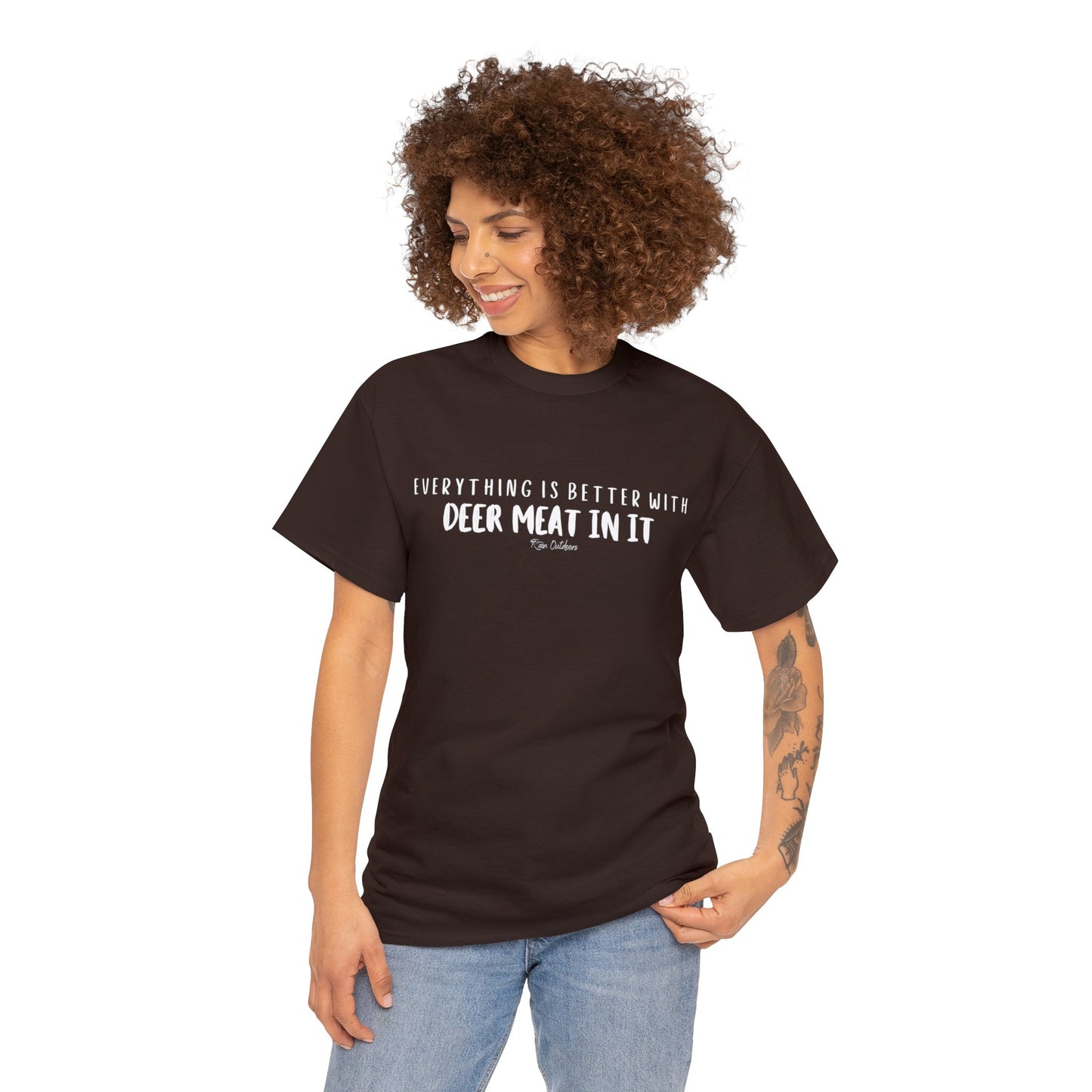Everything is better with deer meat in it Unisex Heavy Cotton Tee